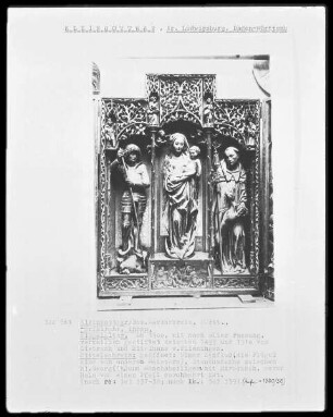 Madonna zwischen heiligen Georg und Ägidius