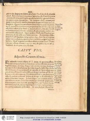 Caput VIII. De Adjunctis Circumcisionis
