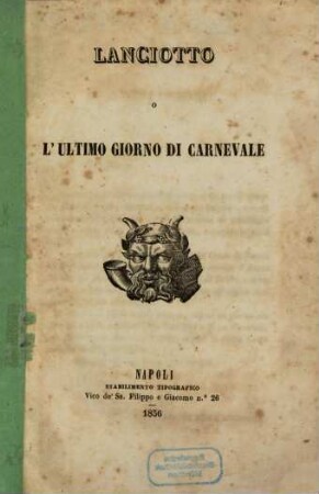 Lanciotto o L'ultimo giorno di carnevale
