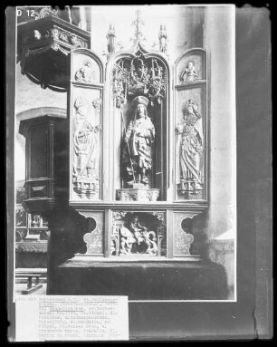 Wendelinaltar: im Mittelschrein Figur des Heiligen Wendelin