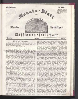 10. Jahrgang. N°. 116. Bremen. 1860. August