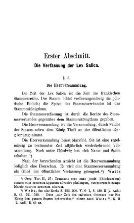 Erster Abschnitt. Die Verfassung der Lex Salica