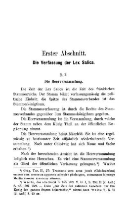 Erster Abschnitt. Die Verfassung der Lex Salica
