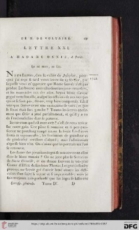 (Lettre XXI - XXX)