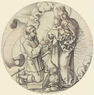 Die Madonna auf der Mondsichel mit einem knienden Ritter als Stifter