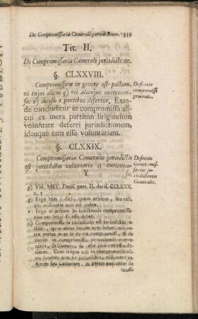 Tit. II. De Compromissaria Camerali jurisdictione.