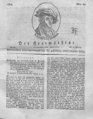 Nro. 29., Freitag, den 10. Februar 1809