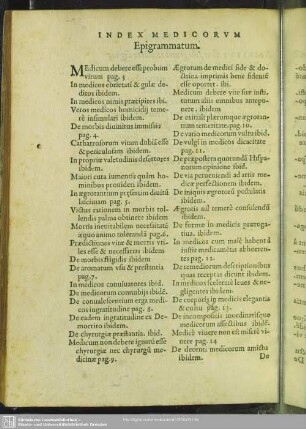 Index Medicorum Epigrammatum