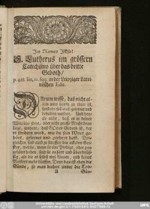 [Unterricht Von der Geistlichen Trägheit.]