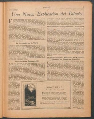 Una nueva explicación del Diluvio : Ciencias