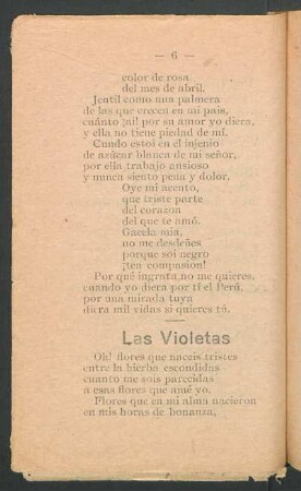 Las violetas