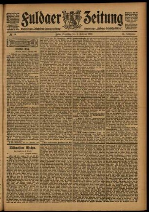 Erste Ausgabe vom Samstag, den 06. Februar 1904.
