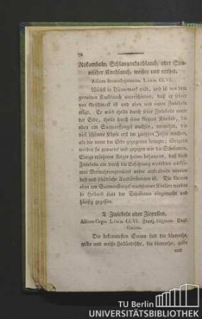 Rokamboln, Schlangenknoblauch, oder Spanischer Knoblauch, weißer und rother. Allium scorodoprasum. Linn. Cl. VI.