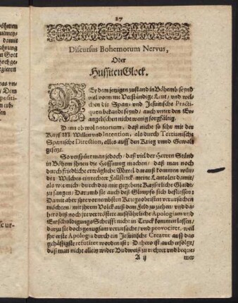 27-35, Discursus Bohemorum Nervus, oder Hussiten Glock