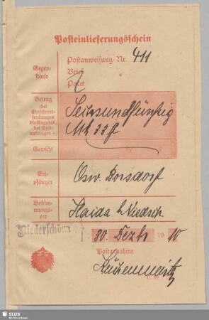 R. Oswald Borsdorf, Baugeschäft u. Sägewerk, Haida : Rechnung