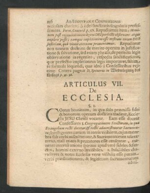 Articulus VII. De Ecclesia.