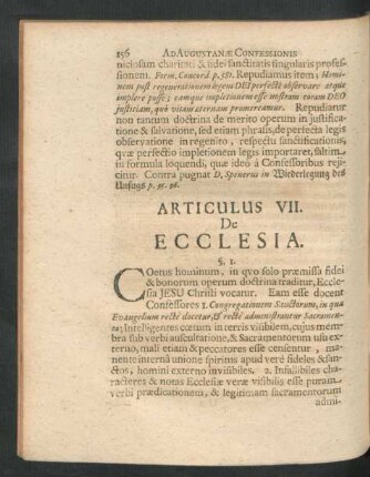 Articulus VII. De Ecclesia.