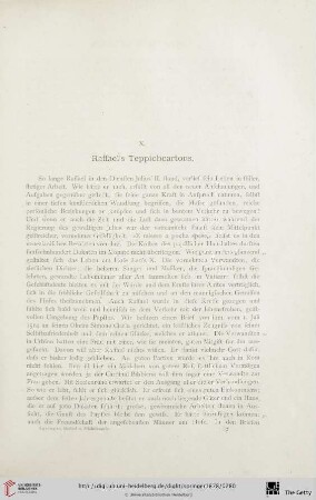X. Raffaels Teppichcartons
