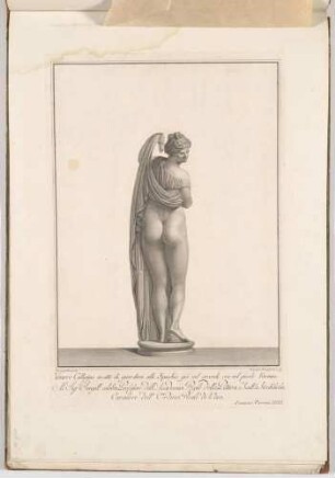 Venere Callipiga in atto di guardarsi allo Specchio (Venus Kallipygos), aus der Folge "Choix des meilleures statues antiques"