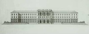 Entwurf für das Polytechnikum in Zürich, Aufriß der Westfassade