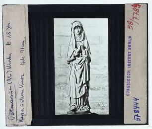 unbekannt, Maria unter dem Kreuz : Holzskulptur
