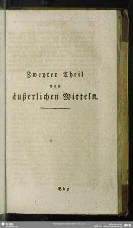 Zweyter Theil von äußerlichen Mitteln