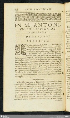 In M. Antonium Philippica Decimatertia. Oratio LVI.
