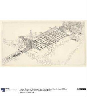 Überbauung einer Eisenbahnlinie