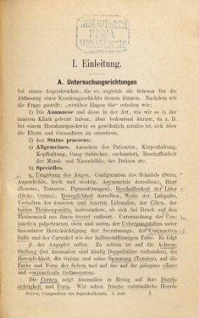 Compendium der Augenheilkunde : für Studierende und Aerzte