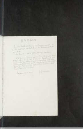 Notiz zur Handschrift
