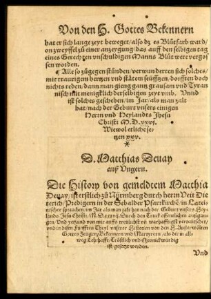 D. Matthias Devay auß Ungern.