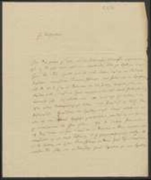 Brief von Rudolph Benno von Römer an August Emanuel Fürnrohr
