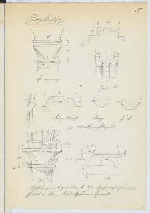Dom, Roskilde: Details (aus: Skizzen- und Fotoalbum 10)