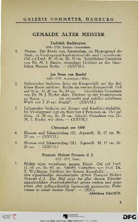 Gemälde alter Meister (Nr. 1-23)