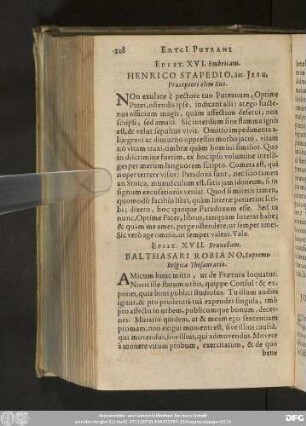 Epist. XVII. Bruxellam. Balthasari Robiano, Supremo Belgicae Thesaurario.
