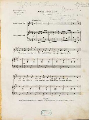 Wiener-Lieder : d. Wiener Liedersängerin Antonia Mannsfeld, genannt die Wiener Theresa, 9. Nicht in der Lage
