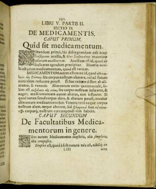 Sectio II. De Medicamentis.