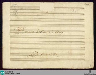 Sonatas - Mus. Hs. 1007 : fl, b; C