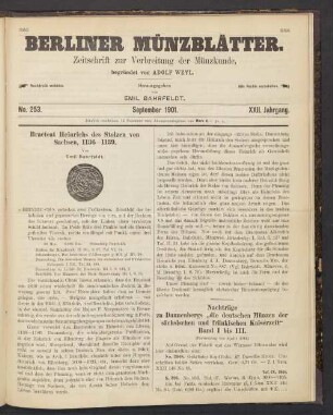 No. 253. September 1901.