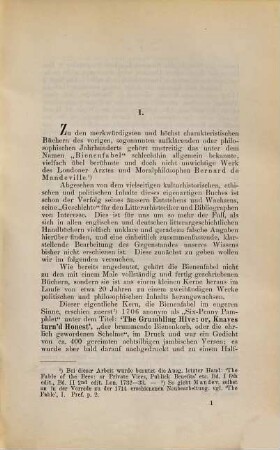 Bernard de Mandeville's Bienenfabel
