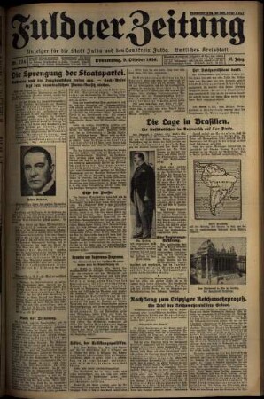 Ausgabe vom Donnerstag, den 09. Oktober 1930.