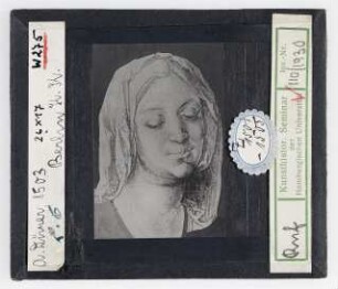 Albrecht Dürer: Frauenkopf. Berlin, Kupferstichkabinett
