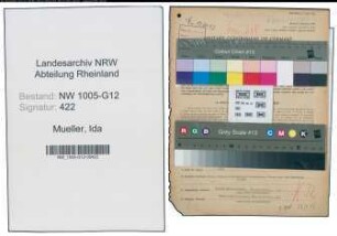 Entnazifizierung Ida Mueller , geb. 03.05.1890 (Geschaeftsmann)