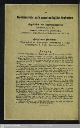 Behördenverzeichnis : Communliche und gemeinnützige Anstalten