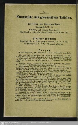 Behördenverzeichnis : Communliche und gemeinnützige Anstalten