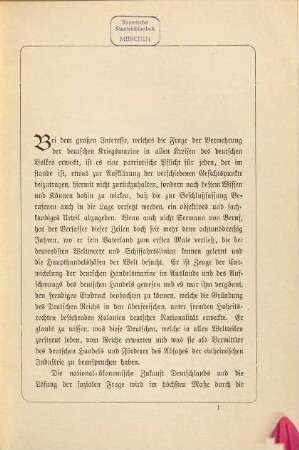 Die Flottenfrage in ihrer Beziehung zu Deutschlands Weltpolitik von Alex. Freiherrn von Siebold
