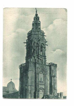 "Alter Zustand der Kirche" - Kiliansturm, Außenansicht
