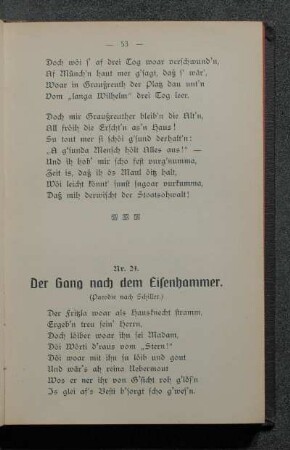 Nr. 24. Der Gang nach dem Eisenhammer. (Parodie nach Schiller.)