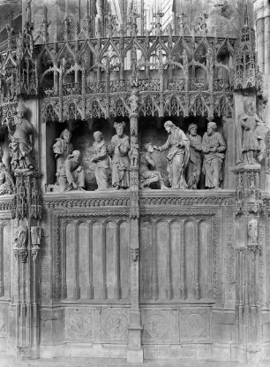 Christus und die Ehebrecherin, Heilung des Blinden