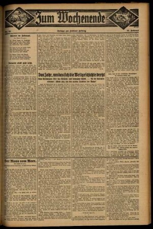 Zweite Ausgabe vom Sonntag, den 22. Februar 1931.